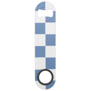 Checkered Blue/Gray and White Bar Key