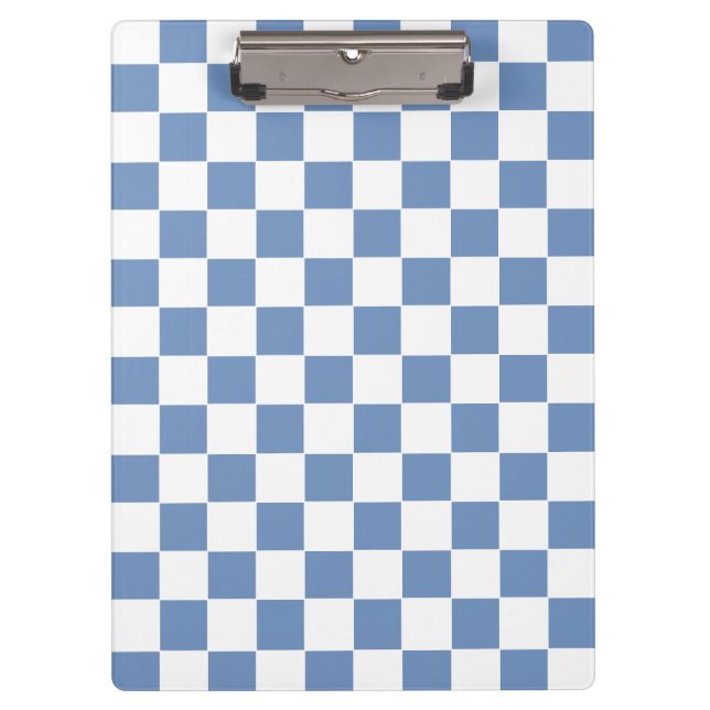 Checkered Blue/Gray and White Clipboard (Front)