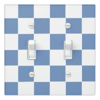 Checkered Blue/Gray and White