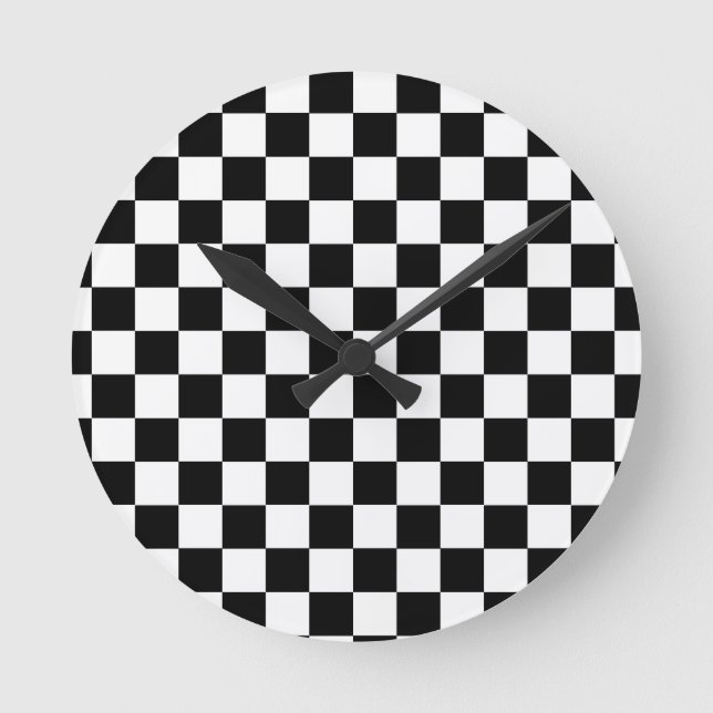 Checkered Board Wall Clocks (Front)