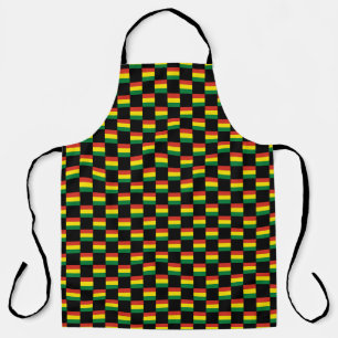 Checkered Bolivia Flag Pattern  Apron