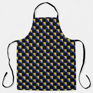 Checkered Bosnia and Herzegovina Flag Pattern Apron