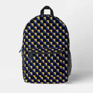 Checkered Bosnia and Herzegovina Flag Pattern  Printed Backpack