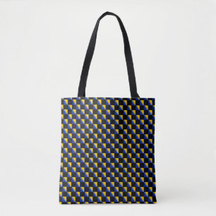 Checkered Bosnia and Herzegovina Flag Pattern  Tote Bag