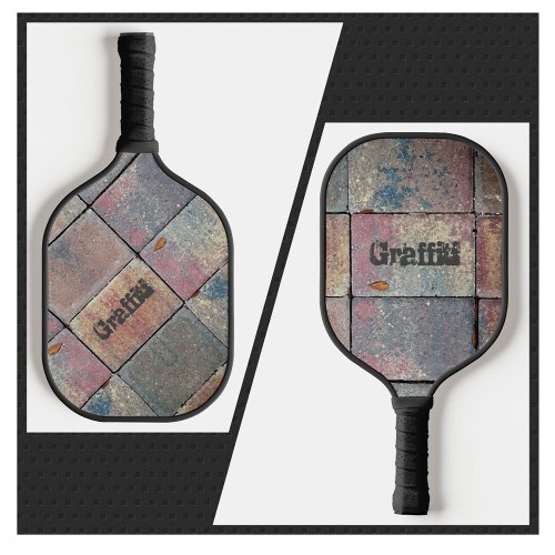 Checkered Brick Urban Personalized Pickleball Paddle