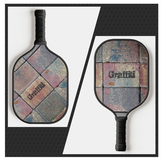 Checkered Brick Urban Personalized Pickleball Paddle (Creator Uploaded)