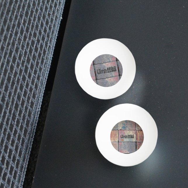 Checkered Brick Urban Personalized Ping Pong Ball (Creator Uploaded)