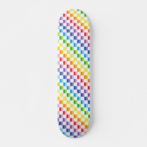 Checkered Broader Spectrum Rainbow Skateboard