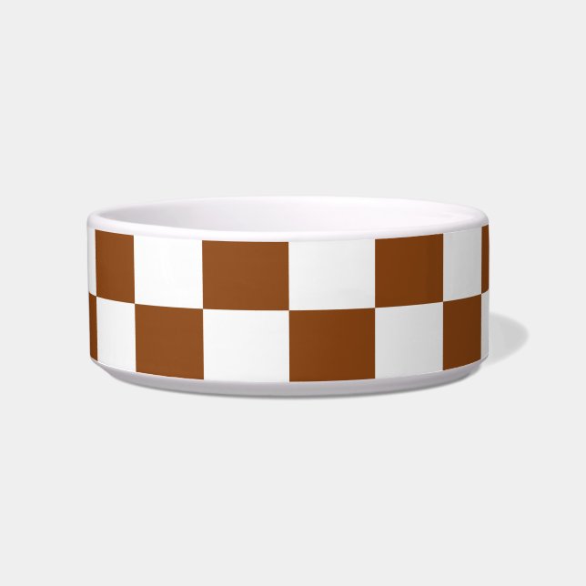 Checkered Brown and White  Bowl (Front)