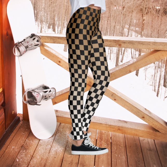 Checkered Brown Fade Leggings (Creator Uploaded)