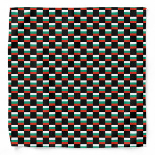 Checkered Bulgaria Flag Pattern Bandana