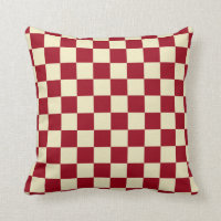Checkered Burgundy and Cream