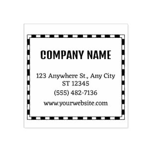 Checkered Business Address Stamp