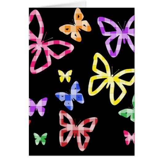 CHECKERED BUTTERFLIES CARDS (Front)