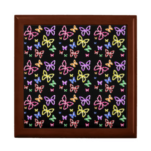 CHECKERED BUTTERFLIES KEEPSAKE BOX