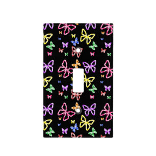 CHECKERED BUTTERFLIES LIGHT SWITCH COVER