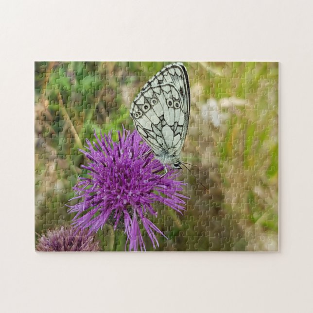 Checkered Butterfly Jigsaw Puzzle (Horizontal)