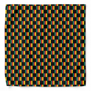 Checkered Cameroon Flag Pattern  Bandana