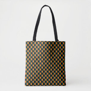 Checkered Cameroon Flag Pattern Tote Bag