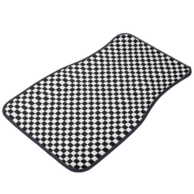 Checkered Car Floor Mat (Angled)