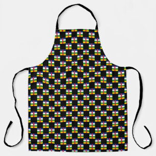 Checkered Central African Republic Flag Pattern Apron