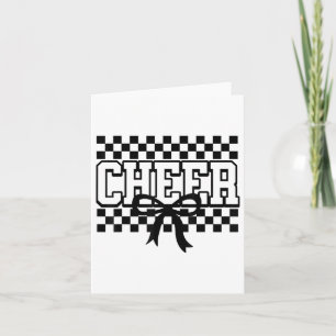 Checkered Cheer Cheerleading For Cheerleader Youth Card