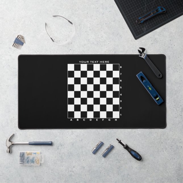 Checkered chess board custom color desk mat (Workstation)