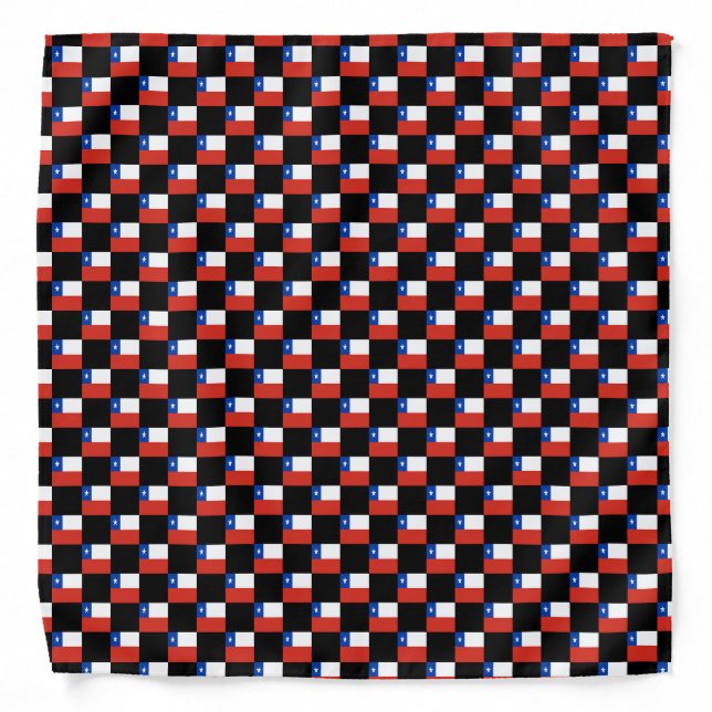 Checkered Chile Flag Pattern  Bandana (Front)