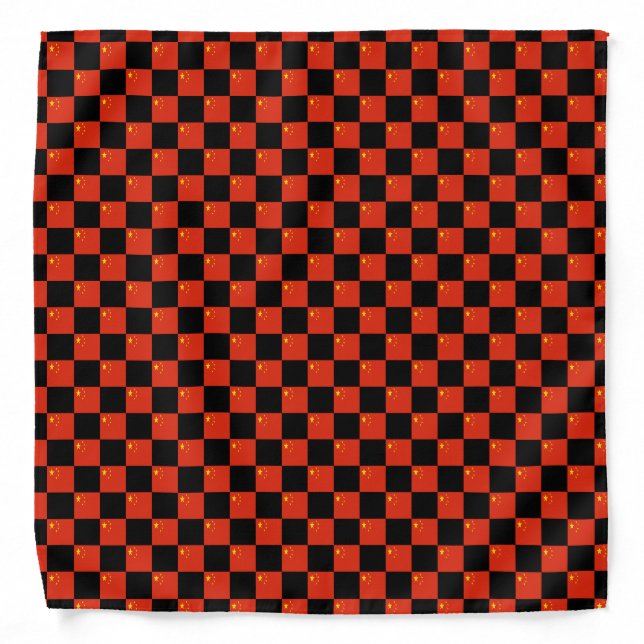 Checkered China Flag Pattern  Bandana (Front)