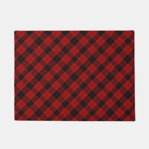 Checkered Christmas Red Buffalo Plaid Doormat