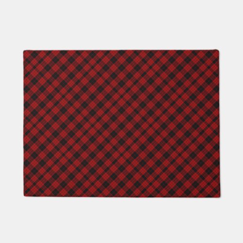 Checkered Christmas Red Buffalo Plaid Doormat