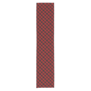 Checkered Christmas Red Buffalo Plaid Short Table Runner