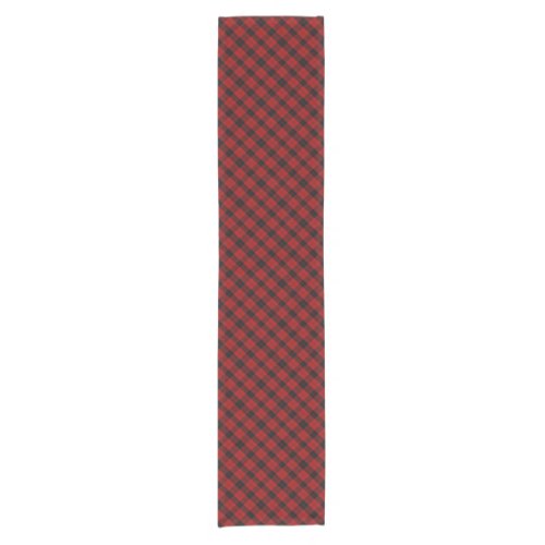 Checkered Christmas Red Buffalo Plaid Short Table Runner