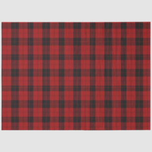 Checkered Christmas Red Buffalo Plaid Tissue Paper