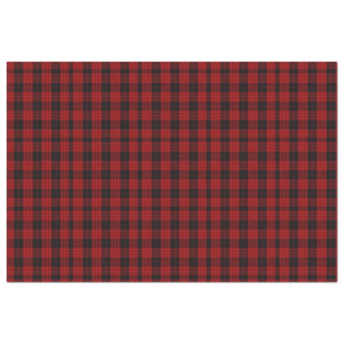 Checkered Christmas Red Buffalo Plaid Tissue Paper