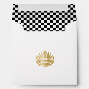 Checkered classic luxury elegant pattern envelope