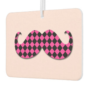 Checkered Classic Mustache Air Freshener