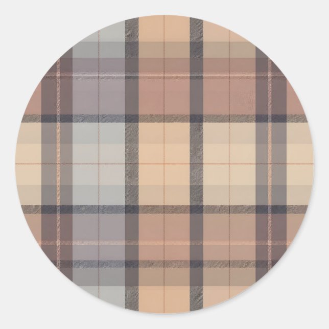 Checkered Classic Round Sticker (Front)