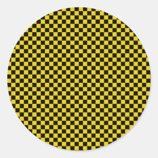 Checkered Classic Round Sticker