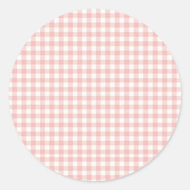 Checkered  classic round sticker (Front)