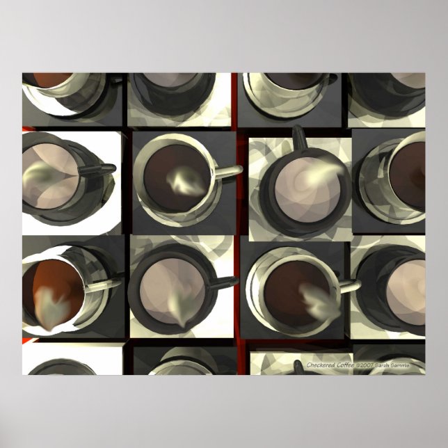 Checkered Coffee Poster (Front)