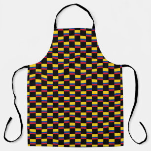 Checkered Colombia Flag Pattern  Apron