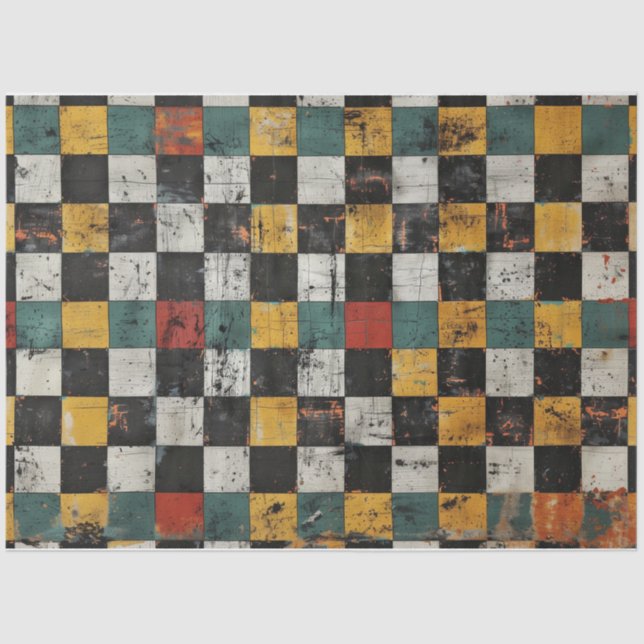 Checkered Confetti  Tissue Paper (Front)