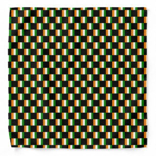 Checkered Cote d'Ivoire Flag Pattern  Bandana