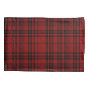 CHECKERED COUNTRY PLAID RED  PILLOW CASE