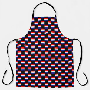 Checkered Croatia Flag Pattern Apron