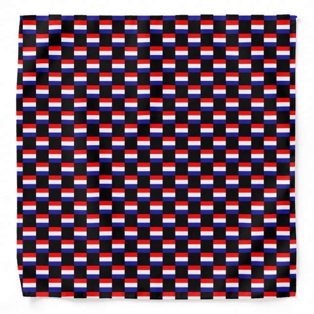 Checkered Croatia Flag Pattern  Bandana (Front)