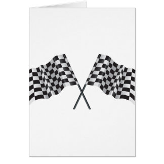 checkered cross flags cards