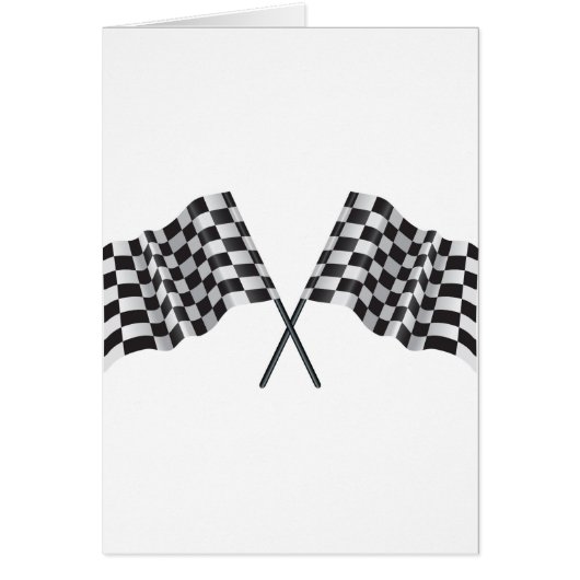checkered cross flags cards (Front)