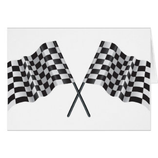 checkered cross flags cards